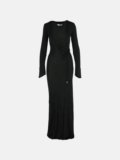 Attico Black Viscose Dress