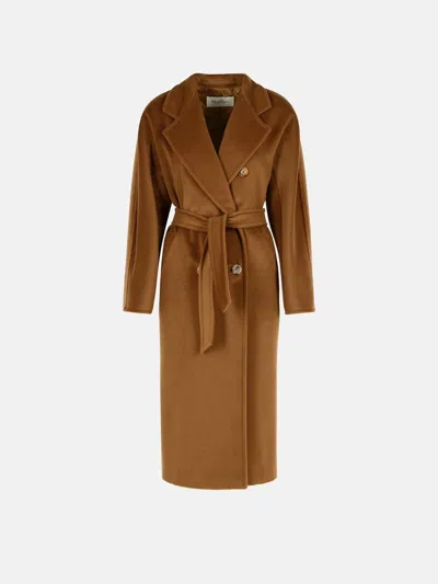 Max Mara Madame' Virgin Wool And Cashmere Leather Coat