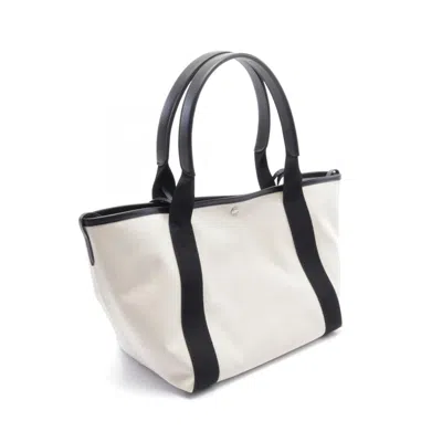 Pre-owned Balenciaga Black Ivory Canvas Leather Tote Bag ()