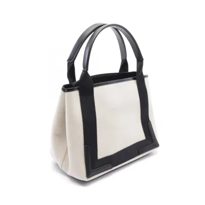 Pre-owned Balenciaga Black Ivory Canvas Pouch Tote Bag ()