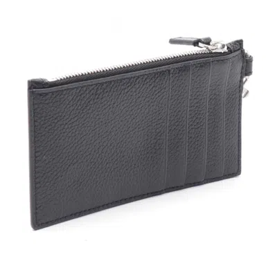 Pre-owned Balenciaga Black Leather Coin Purse/coin Case ()