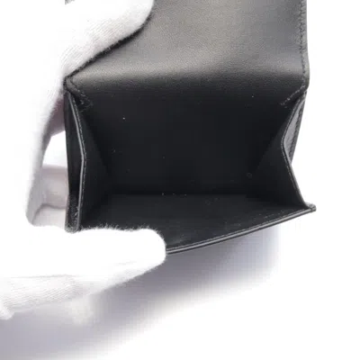 Pre-owned Balenciaga Black Leather Wallet (tri-fold) ()