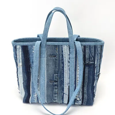 Pre-owned Balenciaga Blue Denim Tote Bag ()