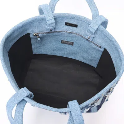 Pre-owned Balenciaga Blue Denim Tote Bag ()