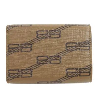 Pre-owned Balenciaga Brown Pvc Wallet (tri-fold) ()
