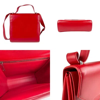 Pre-owned Bottega Veneta Red Color Leather Shoulder Bag ()