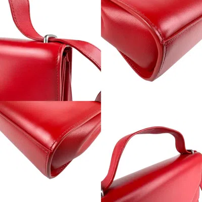 Pre-owned Bottega Veneta Red Color Leather Shoulder Bag ()