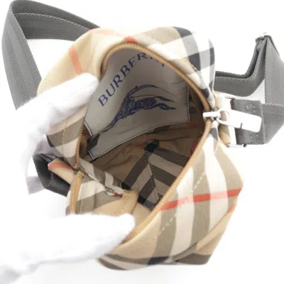 Pre-owned Burberry Beige Multi-color Canvas Shoulder Bag ()