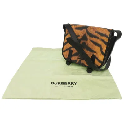Pre-owned Burberry Black Orange Leather Shoulder Bag ()