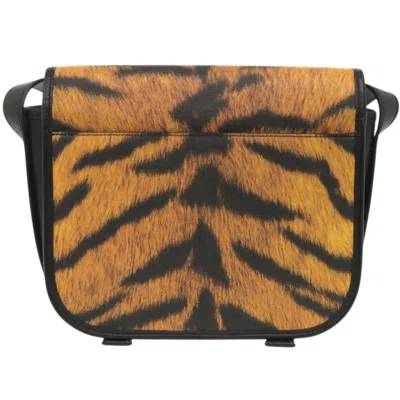 Pre-owned Burberry Black Orange Leather Shoulder Bag ()