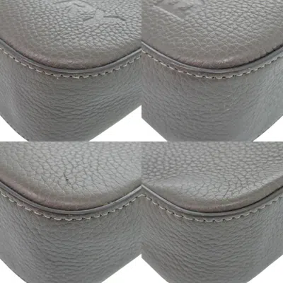 Pre-owned Burberry Gray Leather Shoulder Bag ()