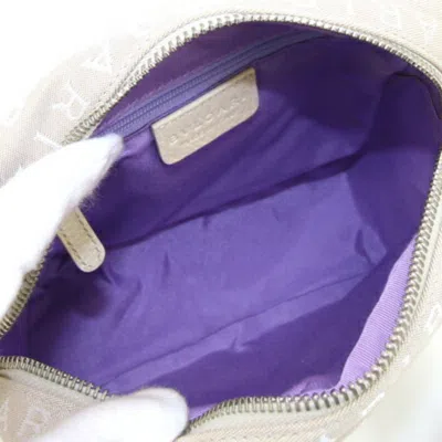 Pre-owned Bvlgari Cream Light Beige Canvas Leather Pochette Shoulder Bag ()
