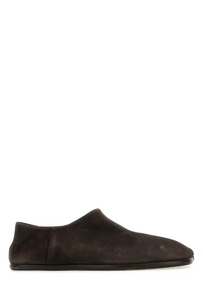Maison Margiela Brown Suede Tabi Loafers