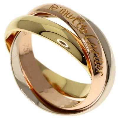 Pre-owned Cartier Trinity Pink White Yellow Band Ring () In Multi