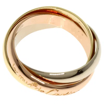 Pre-owned Cartier Trinity Pink White Yellow Band Ring () In Multi