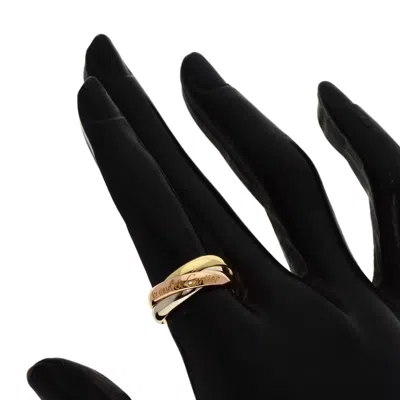 Pre-owned Cartier Trinity Pink White Yellow Band Ring () In Multi