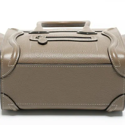 Pre-owned Celine Grayish Leather Handbag Shoulder Bag ()