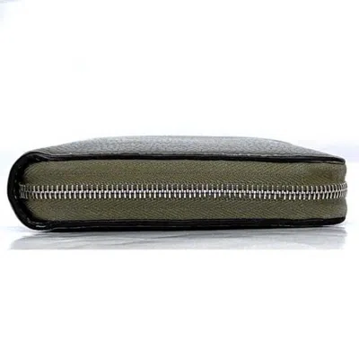 Pre-owned Celine Grayish Leather Long Wallet (bi-fold) ()