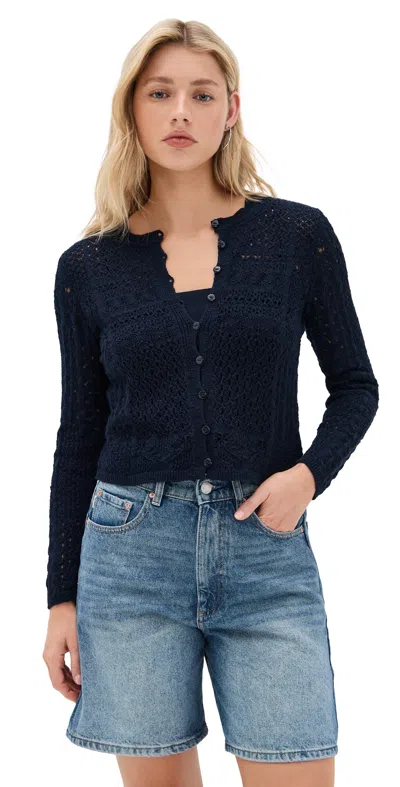 Ba&sh X Suzie Kondi Gilet Sidali Cardigan Marine