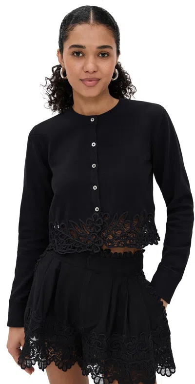 Sea Iyla Soutache Cardigan Black In Black