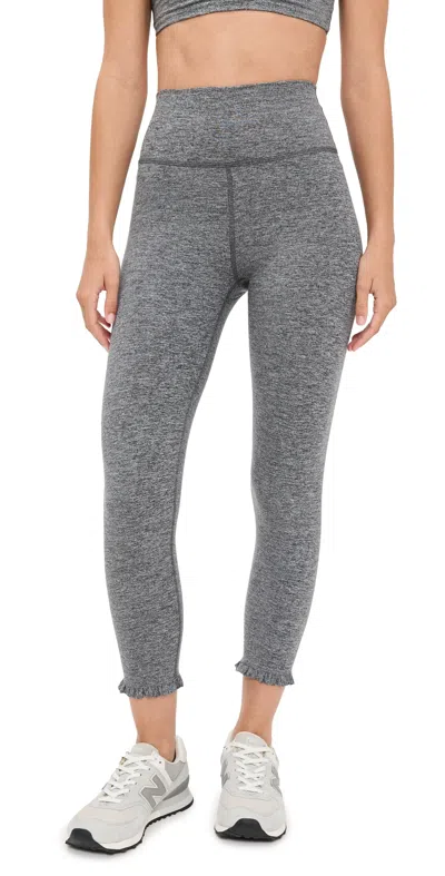 Strut This The London Ruffle Leggings Heather Grey