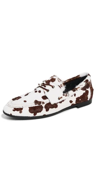 Black Suede Studio Davy Flats Cowhide