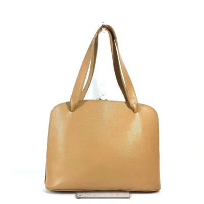 Pre-owned Chanel Beige Grained Calfskin Shoulder Bag Tote Bag ()
