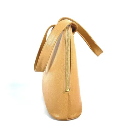 Pre-owned Chanel Beige Grained Calfskin Shoulder Bag Tote Bag ()