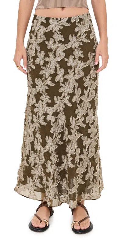 Rag & Bone Wren Skirt Olive In Green