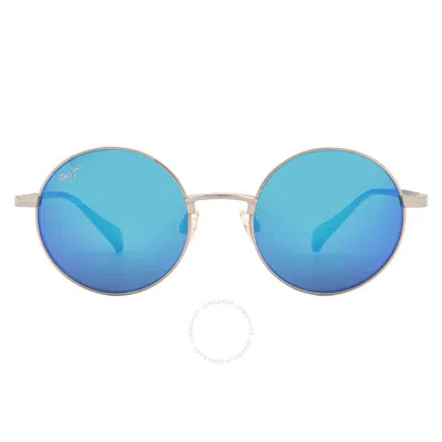 Maui Jim Mokupuni Blue Hawaii Round Unisex Sunglasses B888-17 52