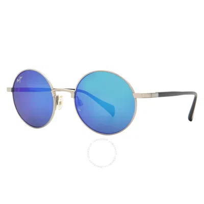 Maui Jim Mokupuni Blue Hawaii Round Unisex Sunglasses B888-17 52