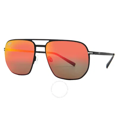 Maui Jim Sharks Cove Hawaii Lava Navigator Unisex Sunglasses Rm605-02 55