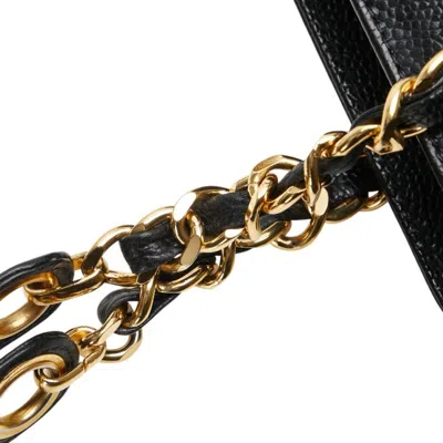 Pre-owned Chanel Black Grained Calfskin Shoulder Bag Tote Bag ()