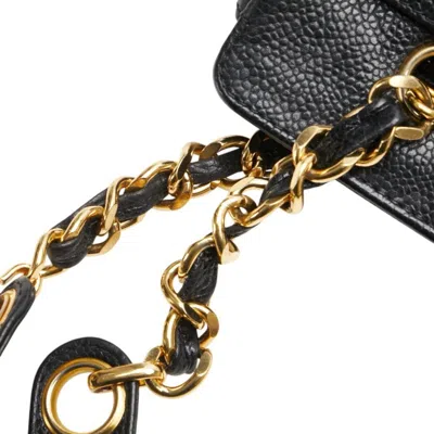 Pre-owned Chanel Black Grained Calfskin Shoulder Bag Tote Bag ()