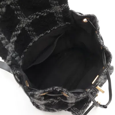 Pre-owned Chanel Black Gray Fabric Backpack ()