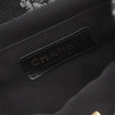 Pre-owned Chanel Black Gray Fabric Backpack ()