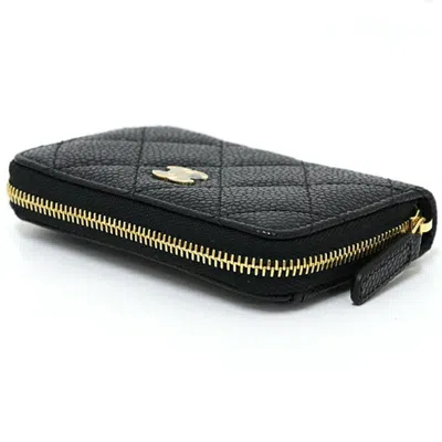 Pre-owned Chanel Black Leather Coin Purse/coin Case ()