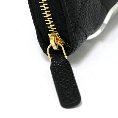 Pre-owned Chanel Black Leather Coin Purse/coin Case ()
