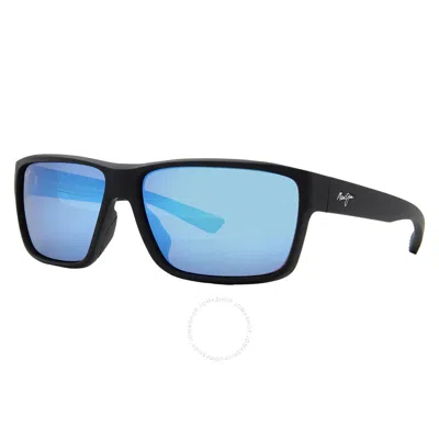 Maui Jim Uila Blue Hawaii Rectangular Men's Sunglasses B661-02 62