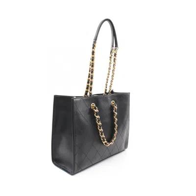 Pre-owned Chanel Black Leather Tote Bag ()