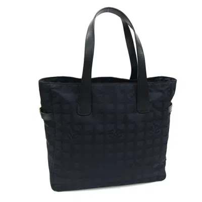 Pre-owned Chanel Black Nylon Leather Tote Bag ()
