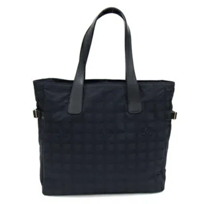 Pre-owned Chanel Black Nylon Leather Tote Bag ()