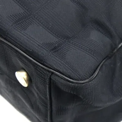 Pre-owned Chanel Black Nylon Leather Tote Bag ()