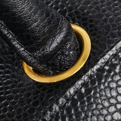 Pre-owned Chanel Caviar Skin Black Caviar Leather Shoulder Bag Tote Bag ()