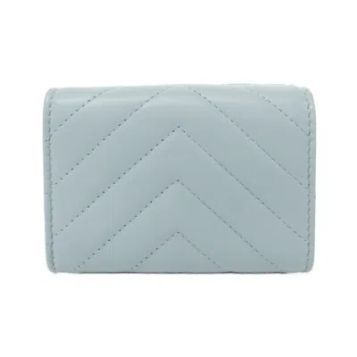 Pre-owned Chanel Light Blue Leather Wallet (bi-fold) ()