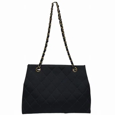 Pre-owned Chanel Matelasse Black Cotton Shoulder Bag ()