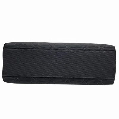 Pre-owned Chanel Matelasse Black Cotton Shoulder Bag ()