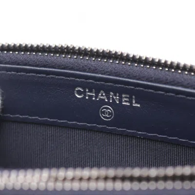 Pre-owned Chanel Multi-color Navy Fabric Leather Shoulder Bag ()