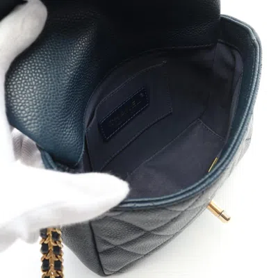 Pre-owned Chanel Navy Leather Shoulder Bag ()