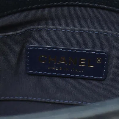 Pre-owned Chanel Navy Leather Shoulder Bag ()